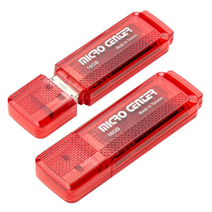 Picture of Micro Center SuperSpeed 2 Pack 16GB USB 3.0 Flash Drive Gum Size Memory Stick Thumb Drive Data Storage Jump Drive (16G 2-Pack)