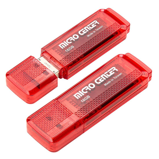 Picture of Micro Center SuperSpeed 2 Pack 16GB USB 3.0 Flash Drive Gum Size Memory Stick Thumb Drive Data Storage Jump Drive (16G 2-Pack)