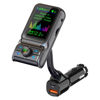 Picture of ILOKEY Car 1.8" Color Screen Display Bluetooth 5.3 FM Transmitter for Car Adapter PD30W USB Port Fast Charge HiFi Treble Bass Player EQ Sound Music Player TF/USB and AUX Car