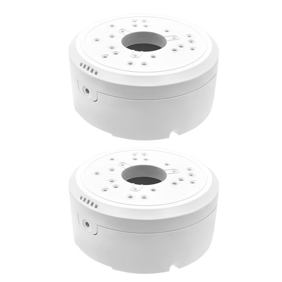 Picture of Universal Junction box for Bullet security camera, Plastic Waterproof Junction Box Mount Bracket, Indoor/Outdoor Wall Ceiling Mount Hide Cable Junction Base Boxes for Arlo Solar Panel and Reolink Solar Panel (2pcs)