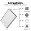 Picture of HWAYO 160GB Portable External Hard Drive, USB3.1 Gen 1 Type C Ultra Slim 2.5'' HDD Storage Compatible for PC, Desktop, Laptop, Mac, Xbox One (Silver)