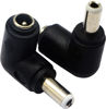 Picture of zdyCGTime DC 5.5x2.5mm Male 90 Degree Angle to DC5.5x2.1mm Female Adapter 5 Volt DC Barrel Power Jack Charging Cable Connector for Tablet (DC5.5x2.5mm)(2pack)