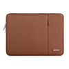 Picture of MOSISO Laptop Sleeve Bag Compatible with MacBook Air 15 inch M3 A3114 M2 A2941 2023 2024 / Pro 15 inch A1990 A1707, Surface Laptop 15, Dell XPS 15, Polyester Vertical Case with Pocket, Caramel Brown