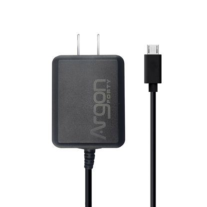 Picture of Argon Micro USB Cable Power Supply 5.25 Volts 3 Amps for Raspberry Pi 3 and Zero Boards | UL Listed | 3.3 Feet Long Cable with Micro USB Connector | Micro USB Cable and Wall Charger