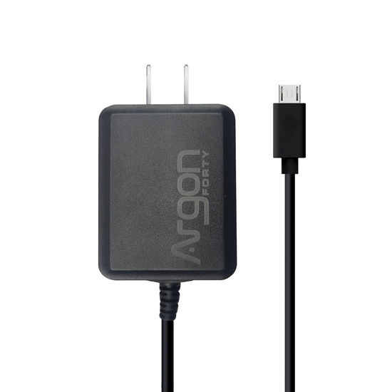Picture of Argon Micro USB Cable Power Supply 5.25 Volts 3 Amps for Raspberry Pi 3 and Zero Boards | UL Listed | 3.3 Feet Long Cable with Micro USB Connector | Micro USB Cable and Wall Charger