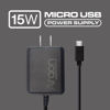 Picture of Argon Micro USB Cable Power Supply 5.25 Volts 3 Amps for Raspberry Pi 3 and Zero Boards | UL Listed | 3.3 Feet Long Cable with Micro USB Connector | Micro USB Cable and Wall Charger