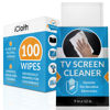Picture of iCloth LCD Screen Cleaner - All-in-One TV Screen Cleaner Wipes - Streak-Free Cleaning for Your Flat Screen TV, Touch TV Screen, Computer Monitor and Electronics - 100 XL Wipes, 9” x 12” Each