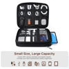 Picture of Dadanism Electronics Organizer Travel Case, Double Layers Cord Organizer Travel for Cable,Cord,iPhone,iPad,Chargers, Travel Electronic Organizer for 9-11'' Tablets, Portable Cable Organizer Bag, Black