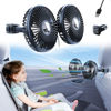 Picture of Nauttxon Car Fan for Back Seat [Comes with Car Charger] 360°Rotatable USB Car Seat Fan for Baby Rear Facing 3 Speeds Separate Control Car Fans for Backseat for Kids Car Cooling Fan for Vehicles SUV RV