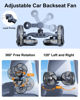 Picture of Nauttxon Car Fan for Back Seat [Comes with Car Charger] 360°Rotatable USB Car Seat Fan for Baby Rear Facing 3 Speeds Separate Control Car Fans for Backseat for Kids Car Cooling Fan for Vehicles SUV RV