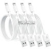 Picture of 4 Pack [Apple MFi Certified] Apple Charging Cables 3ft, iPhone Chargers Lightning Cable 3 Foot, Fast iPhone Charging Cord for iPhone 14/14Pro/13/13Pro/12/11/11Pro/11Max/ X/XS/XR/XS Max/8, ipad(White)