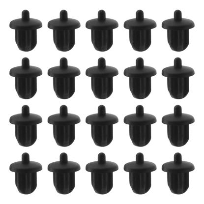 Picture of The Lord of the Tools 20Pcs 6.35mm Silicone Anti Dust Plugs Socket Dust Cover Anti Dust Jack Plug Stopper Cap Accessories for Amplifier DVD Karaoke Black