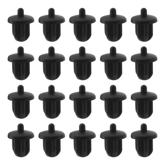 Picture of The Lord of the Tools 20Pcs 6.35mm Silicone Anti Dust Plugs Socket Dust Cover Anti Dust Jack Plug Stopper Cap Accessories for Amplifier DVD Karaoke Black