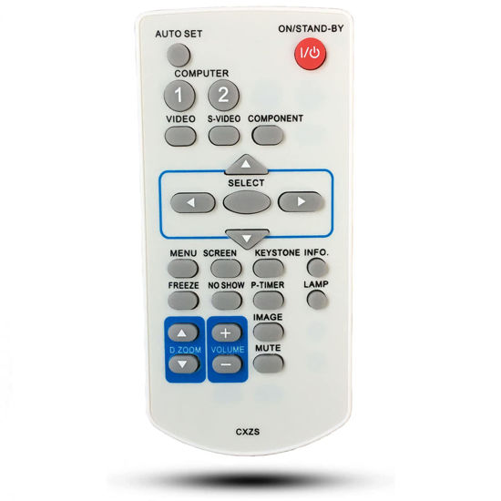 Picture of Replacement Projector Remote Control Compatible for Eiki Projector LC-XBL30, LC-XBM21W, LC-XBM26, LC-XBM26W, LC-XBM31, LC-XBM31W, LC-XS31