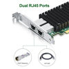 Picture of REDLUX 10GB PCI-e Network Card(NIC) with Intel X540 Chip, Dual RJ45 Ports, Compare to Intel X540-T2, PCIE 2.0 X8, Support Windows/Windows Server/Linux/Vmware Esxi