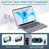 Picture of USB C Magnetic Adapter Straight 2 Pack, 24 pin Magnetic USB C Adapter with PD 100W 5A Fast Charging 10Gbs Data Transfer USB3.1 4K 60Hz Video for Thunderbolt 3 MacBook Pro/Air/iPhone 15/15 Pro