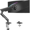 Picture of Single Monitor Desk Mount, 13-32 inch Adjustable Gas Spring Monitor Arm, Computer Monitor Stand Holder with Clamp and Grommet Base, Fits 4.4 to 22lbs Screens, VESA Mount Bracket, Black, Freelift Pro