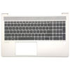 Picture of Jxjslp Replacement Upper Case Palmrest for HP Probook 450 455 G8 Series Laptop Top Cover Backlit Keyboard Assembly M21742-001 Silver