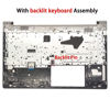 Picture of Jxjslp Replacement Upper Case Palmrest for HP Probook 450 455 G8 Series Laptop Top Cover Backlit Keyboard Assembly M21742-001 Silver