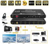 Picture of ULBRE HDMI Matrix Switch Splitter 4X2 with EDID Extractor and Remote Control, Support 4K HDR, HDMI 2.0b, HDCP 2.2 4K@60Hz, 3D, 1080P ARC SPDIF 5.1CH Audio Extractor