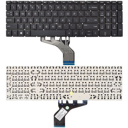 Picture of SUNMALL Replacement Keyboard Compatible with HP 250 G7 255 G7 15-DA 15-DB 15-DK 15-DR 15-DW 15-DU 15S-DU 15-DY 15s-DY 15s-EQ 15-EF 15s-FQ 15-GW 17-CA.Home 17-by Black US Layout