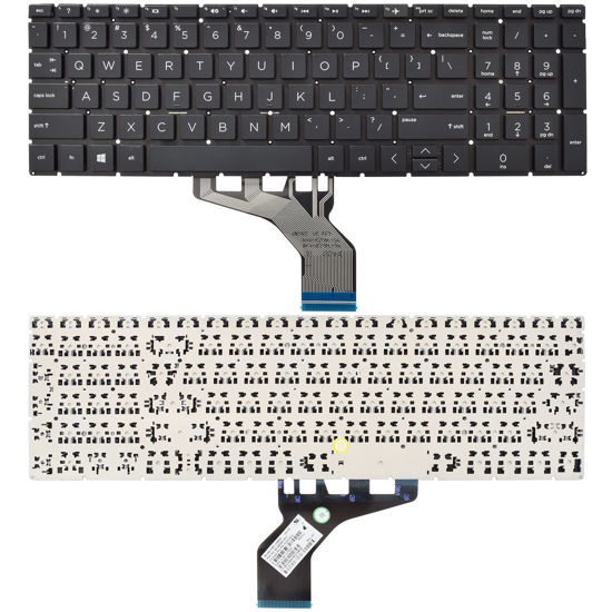 Picture of SUNMALL Replacement Keyboard Compatible with HP 250 G7 255 G7 15-DA 15-DB 15-DK 15-DR 15-DW 15-DU 15S-DU 15-DY 15s-DY 15s-EQ 15-EF 15s-FQ 15-GW 17-CA.Home 17-by Black US Layout