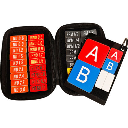 Picture of Filter Tags Suit 61pcs, Tag Set/Tag Book with Storage Pouch, Carrying Pad with Hook and Loop Tape Design and Carabiner