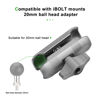 Picture of FANAUE Aluminum 20mm Ball Head Double Socket Arm Only Supports Installation of 20mm Ball Head Adapter, Connects Phone Clip and 20mm Ball Base and Can be Assembled Into Bike Motorcycle Phone Holder
