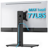 Picture of Single Monitor Desk Stand Free-Standing Desk Mount Arm Riser for 13 inch to 32 inch Screen Freestanding VESA Mount Base, Adjustable Height, Tilt, Swivel, Rotation, Black AX05TB01
