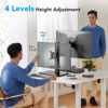 Picture of Single Monitor Desk Stand Free-Standing Desk Mount Arm Riser for 13 inch to 32 inch Screen Freestanding VESA Mount Base, Adjustable Height, Tilt, Swivel, Rotation, Black AX05TB01