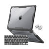 Picture of MOSISO Compatible with MacBook Pro 16 inch Case 2024 2023 2022 2021 M4 M3 M2 M1 A3403 A3186 A2991 A2780 A2485, Symmetric Geometric Heavy Duty Hard Case with TPU Bumper&Keyboard Skin&Type C, Black