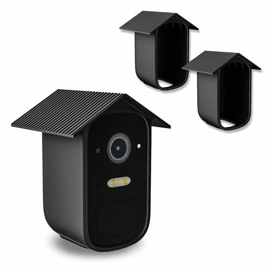 Picture of HOLACA Protective Silicone Case for eufyCam 2C & eufyCam 2C Pro Easy to Install, Rain/Sonw Protection,Silicone Skin for eufyCam 2C/2C Pro(2 Pack,Black)
