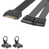 Picture of J&D 15 Pin SATA Power Y Splitter Cable (2 Pack), Male to Female, 8 inch