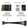 Picture of J&D 15 Pin SATA Power Y Splitter Cable (2 Pack), Male to Female, 8 inch