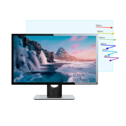 Picture of 32 Inch Anti Blue Light TV Screen Protector (27.36 x 15.35 inch), Anti Blue Light Glare Filter Blocking UV & Blue Light Relieve Eye Strain Help Sleep Better, Fits LCD, LED, 4K OLED/QLED HDTV Display