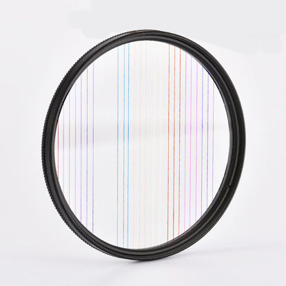 Picture of ZHENFU-MEI Photography Camera 67mm Rainbow Glare Widescreen Film Special Effects Filter Lens Accessories Anamorphic Optical Glass for Camera DSLR Cinematice Video