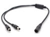 Picture of SOLTECH 2-Way DC Power Splitter for Security Cameras, 1 Female to 2 Male 5.5mm * 2.1mm 2 Channel Y Adaptor, 1 to 2 Way DC Power Supply Cable Cord for CCTV Cameras, LED Strip Lights (Black.)