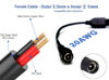 Picture of SOLTECH 2-Way DC Power Splitter for Security Cameras, 1 Female to 2 Male 5.5mm * 2.1mm 2 Channel Y Adaptor, 1 to 2 Way DC Power Supply Cable Cord for CCTV Cameras, LED Strip Lights (Black.)