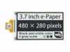 Picture of Waveshare 3.7inch E-Paper E-Ink Raw Display Compatible with Raspberry Pi 4B/3B+/3B/2B/B+/A+/Zero/Zero W/WH/Zero 2W Series Boards 480×280 Pixels 4 Grey Scales Supports Partial Refresh