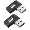 Picture of XCZZYB 90 Degree Left Right Angle USB 3.0 Male to Female Expansion Adapter,USB Extender Connector Adapter 2 Pack-Black