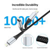 Picture of 1FT Short iPhone Charging Cable, 3 Pack USB to Lightning Cable 1 Foot iPhone Charger Cord Fast Charging Braided for Apple iPhone 14 13 12 11 Pro Max Mini 10 8 7 Plus XR XS MAX SE iPad Air Mini (Black)