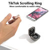 Picture of Fingertip Bluetooth Remote Control TIK TOK Wireless Page Turner TYUOBOX Camera Remote Shutter Selfie Button Controller with Charging Case for iPhone Android Ipad Cell Phone (Rose Pink)