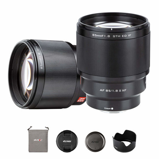 Picture of VILTROX 85mm F1.8 Mark II STM Auto Focus Lens for Fuji X Mount, Large Aperture Medium Telephoto Portrait Fixed Focus Lens for Fuji X-Mount Camera X-T3 X-T2 X-T30 X-T20 X-T100 X-PRO2 X-E3 X-A20 X-A5