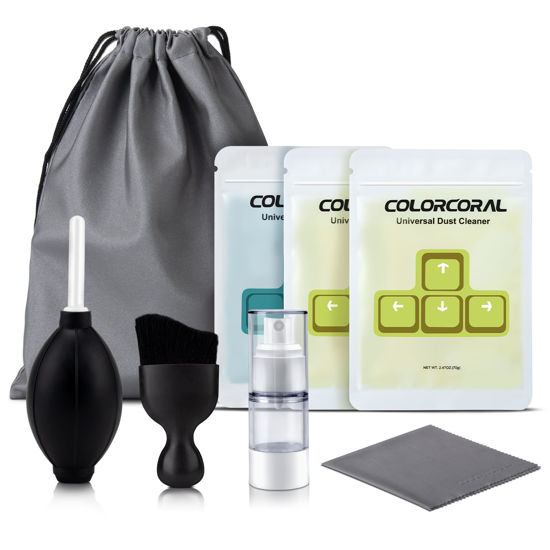 Picture of COLORCORAL Laptop Cleaning Kit Keyboard Cleaner Electronic Cleaning Product with 3pack Cleaning Gel, Computer Cleaning Brush Electronic Screen Cleaner for PC, Tablet, Phone, MacBook, Earbud, Car