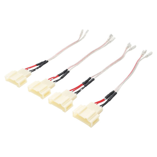 Picture of RED WOLF Door Speaker Wiring Harness Adapter Select for VW Volkswagen 1999-2019 Golf/Beetle/Passat, 1999-2016 Jetta Aftermarket Car Door Speaker Wire Cable Plug 4 PCS