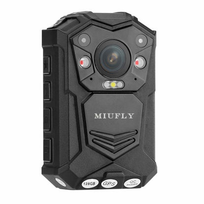 Picture of MIUFLY 1296P Police Body Camera with 2 Inch Display, Night Vision, GPS, Built in 128G Memory