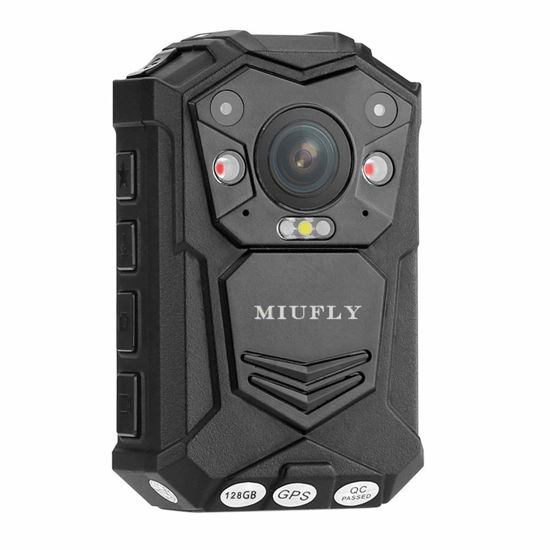 Picture of MIUFLY 1296P Police Body Camera with 2 Inch Display, Night Vision, GPS, Built in 128G Memory