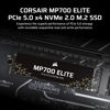 Picture of Corsair MP700 Elite 2TB PCIe 5.0 x4 NVMe M.2 SSD - Up to 10,000MB/sec - High-Density 3D TLC NAND - M.2 2280 - DirectStorage Compatible - Black