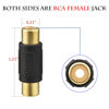 Picture of Warmstor 20 Pack RCA Female to Female Coupler Audio Video Adapter Gold Plated, for Phono,Speaker,RCA Cable,Amplifier