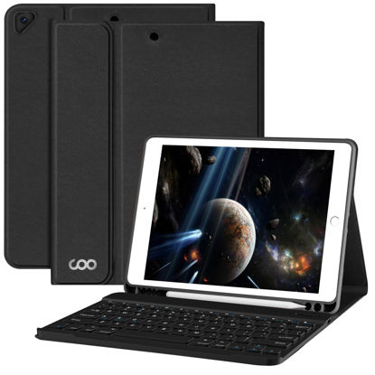 Picture of for iPad 9th Gen 2021 Case with Keyboard 10.2 inch, for iPad 8th Gen 2020/7th Gen 2019/Air 3/Pro 10.5 Keyboard Case, Detachable Wireless Bluetooth Keyboard with Pencil Holder for iPad 2021 9th